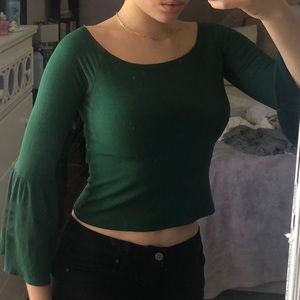 🧚🏼‍♀️SOLD🧚🏼‍♀️Topshop Dark Green Top